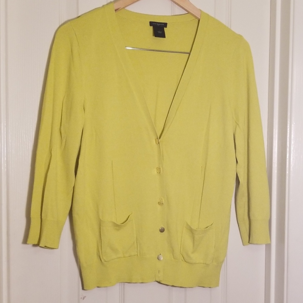 Ann Taylor  lime green sweater